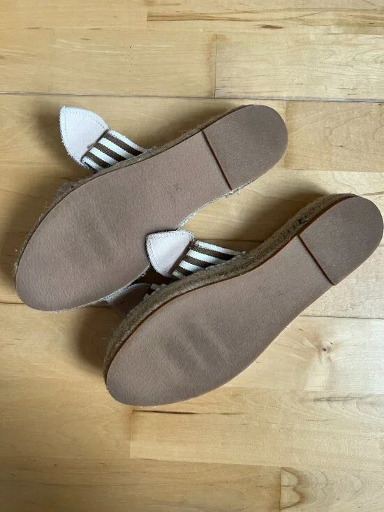 Loeffler Randall Daisy Platform Espadrille Sandal Womens 38/ US 8 Striped Bow - Picture 4 of 7